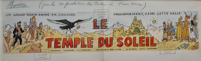 Studios Hergé, Affiche pour le film Tintin et le temple du soleil - Original Illustration