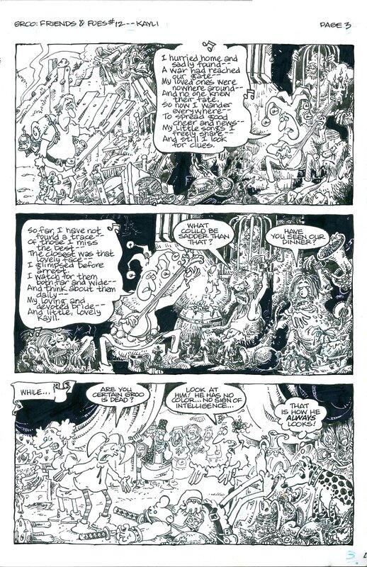 Sergio Aragonés, Mark Evanier, Stan Sakai, Groo -  Friends & Foes - Bard's Page - Comic Strip