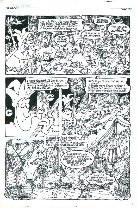 Groo page par Sergio Aragonés - Planche originale