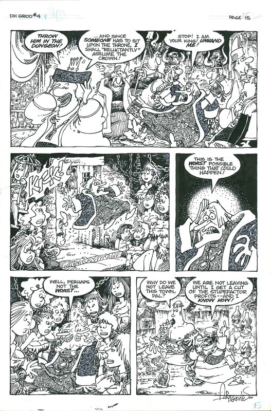 Groo page par Sergio Aragonés - Planche originale