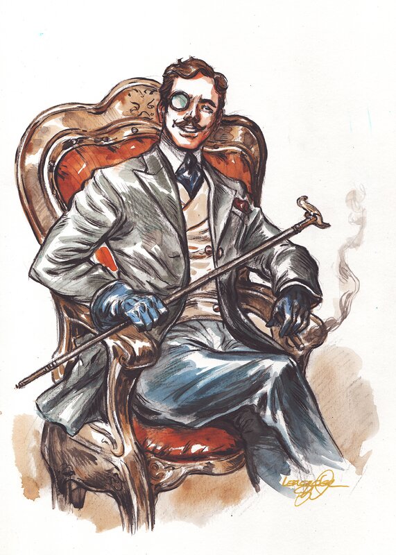 En vente - Arsène Lupin par Gwendal Lemercier - Illustration originale