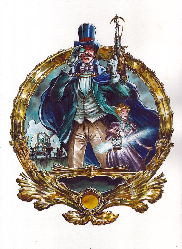 En vente - Gwendal Lemercier, Le gentleman cambrioleur - Illustration originale