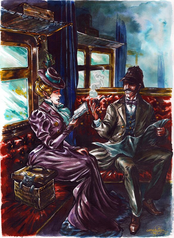 Femme qui lit by Gwendal Lemercier - Original Illustration