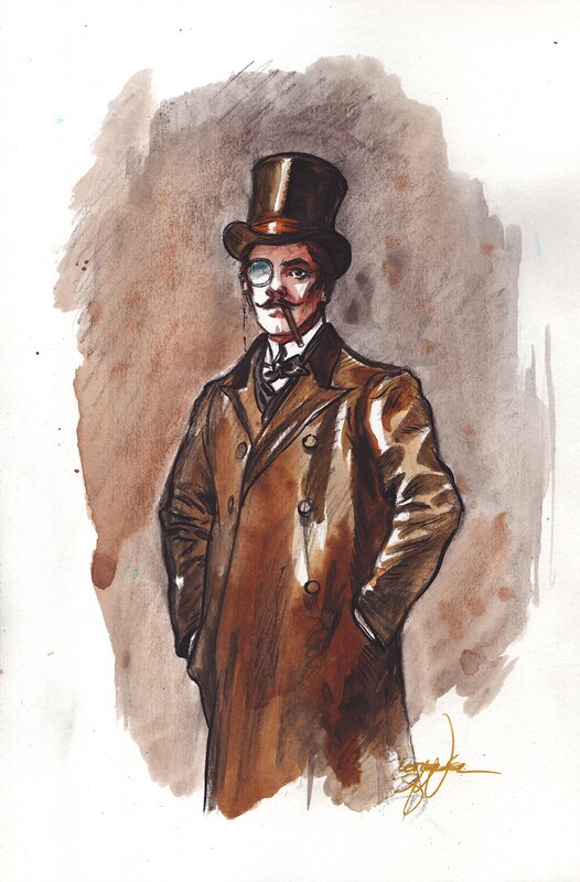 En vente - Lupin par Gwendal Lemercier - Illustration originale