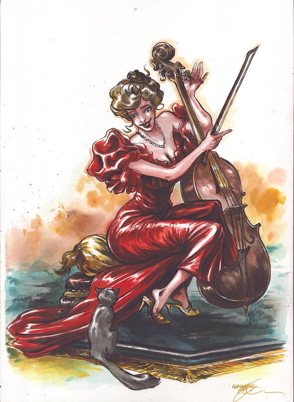 Violoncelle n°2 by Gwendal Lemercier - Original Illustration
