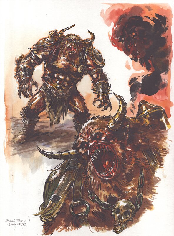 Etude pour le Troll par Gwendal Lemercier - Illustration originale