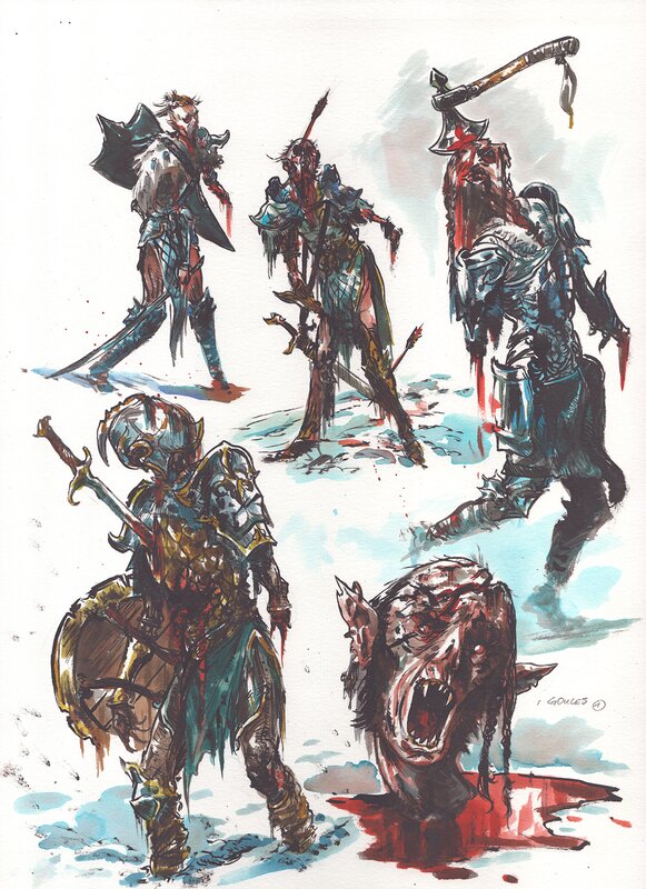 Gwendal Lemercier, Etude pour les goules - Original Illustration