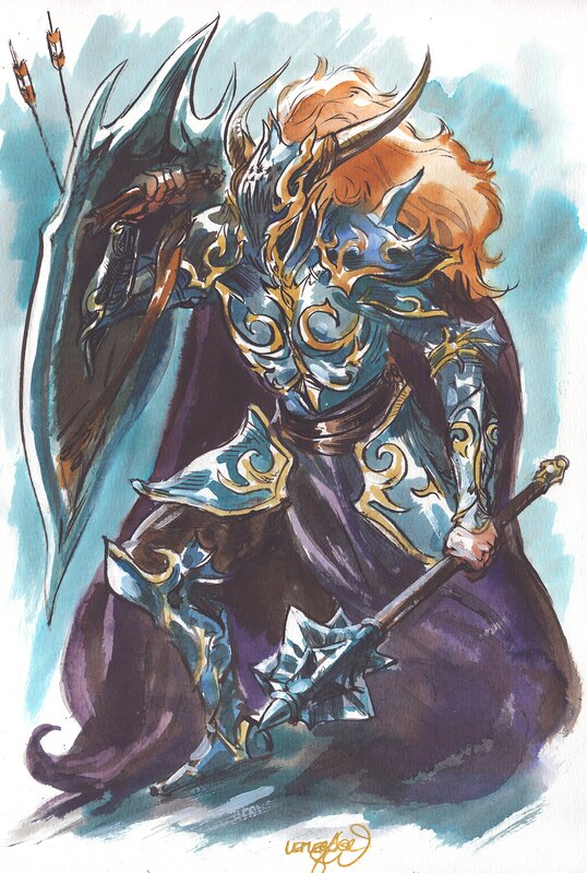Guerrier d'avalon by Gwendal Lemercier - Sketch