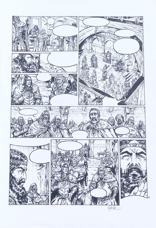 Gwendal Lemercier, Planche originale 17 du tome9 Elfes - Planche originale