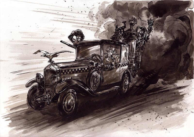 Taxi par Gwendal Lemercier - Illustration originale
