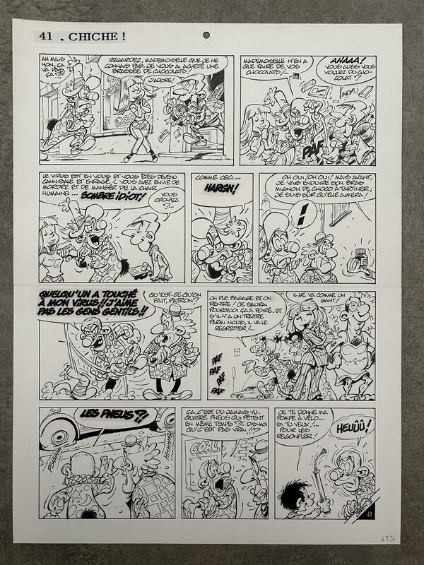 For sale - Seron - les Petits hommes - Planche originale 41 - Chiche - T. 40 - Comic Strip