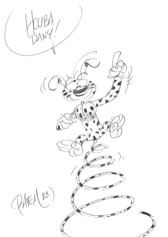 Marsupilami par Batem, André Franquin - Illustration originale