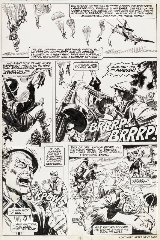 George Evans, Chris Claremont, War is Hell - The duty of a man - T14 p.3 - Planche originale