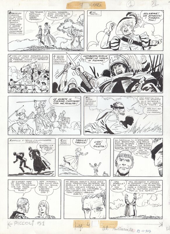 En vente - FANFULLA par Hugo Pratt, Mino Milani - Planche originale