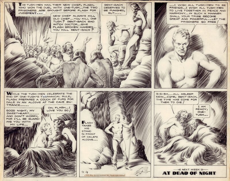 Alex Raymond, Flash Gordon sunday 4/4/1937 - Comic Strip