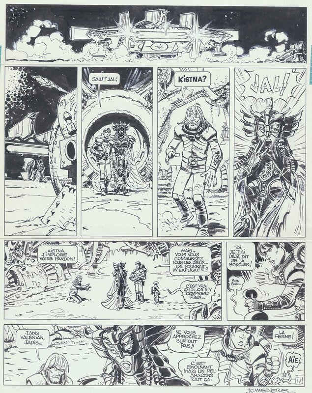 Jean-Claude Mézières, Pierre Christin, Valérian et Laureline - Otages de l'Ultralum - T16 p.17 - Planche originale