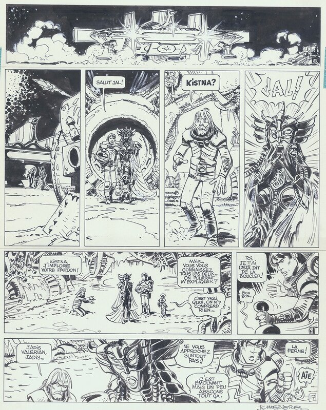 Jean-Claude Mézières, Valérian et Laureline - Otages de l'Ultralum - T16 p.17 - Planche originale