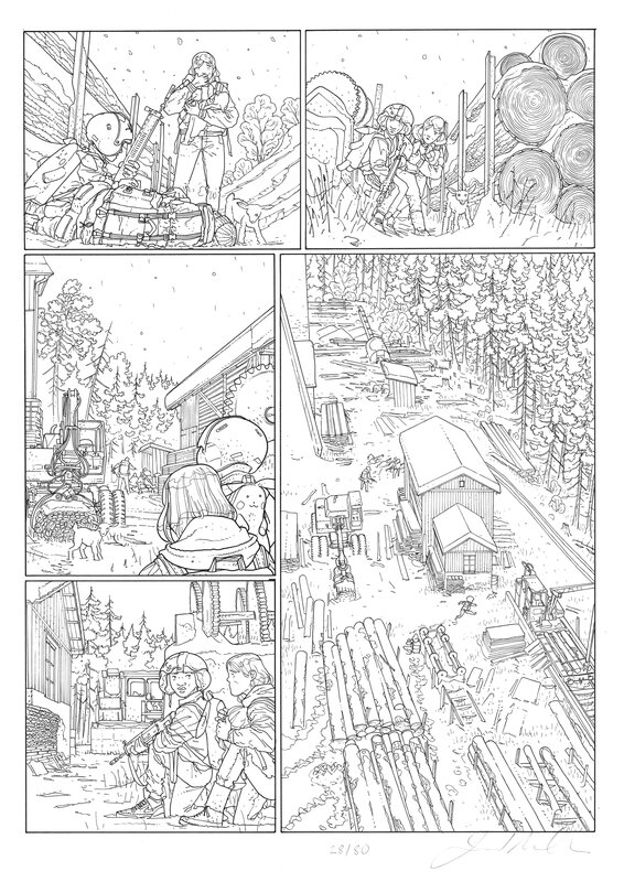 La Chute par Jared Muralt - Planche originale