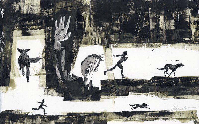 En vente - Dave McKean, Black Dog: The Dreams of Paul Nash, Page #09A - Planche originale