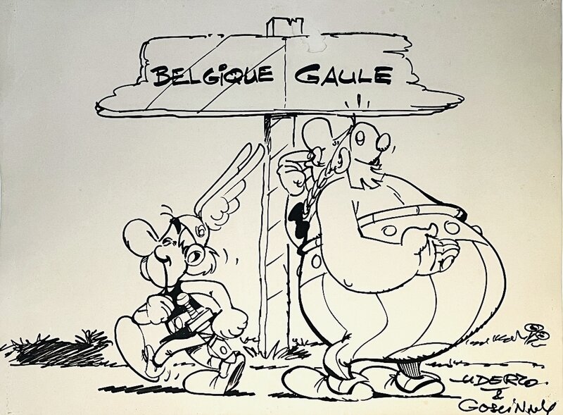 Astérix & Obélix par Albert Uderzo, René Goscinny - Illustration originale