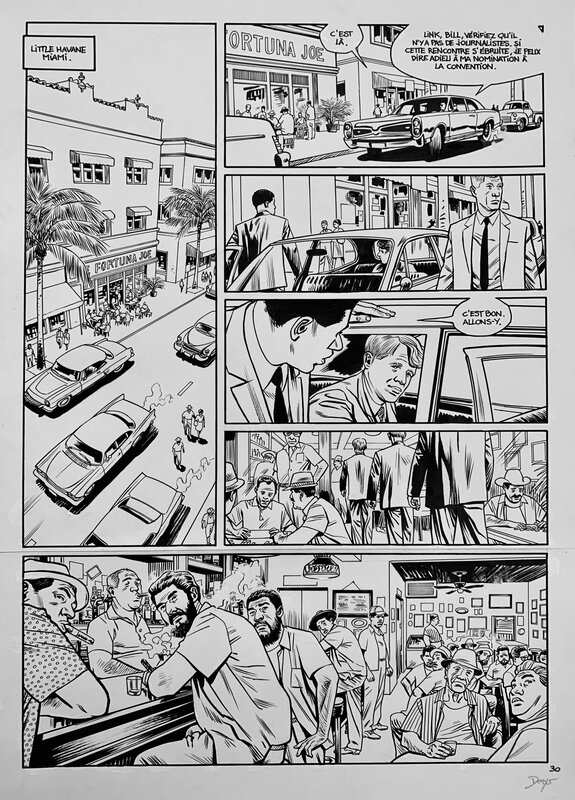 Denys, Jean-Pierre Pécau, Jour J : Bob Kennedy - Planche originale