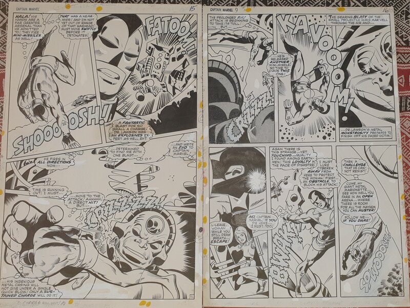 Captain Marvel par Don Heck, Vince Colletta, Arnold Drake, Sam Rosen - Planche originale
