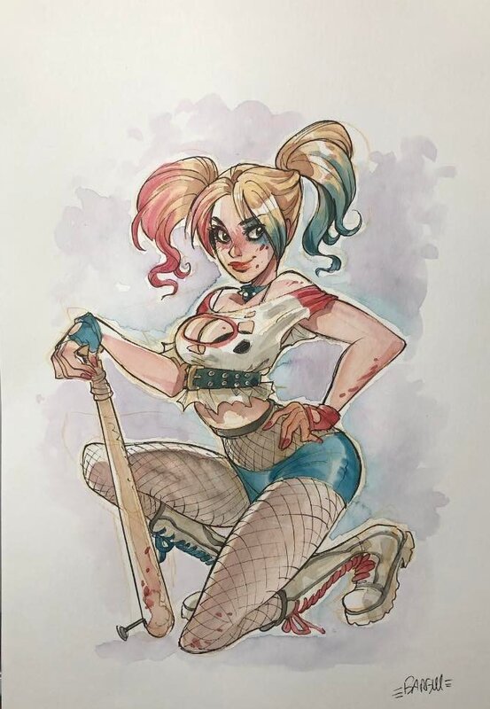 Harley Quinn vue par Barbucci - Illustration originale