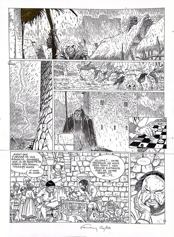 Hermann, Les Tours de Bois Maury - Tome 1, planche 19 modifiée! Inédit! - Planche originale