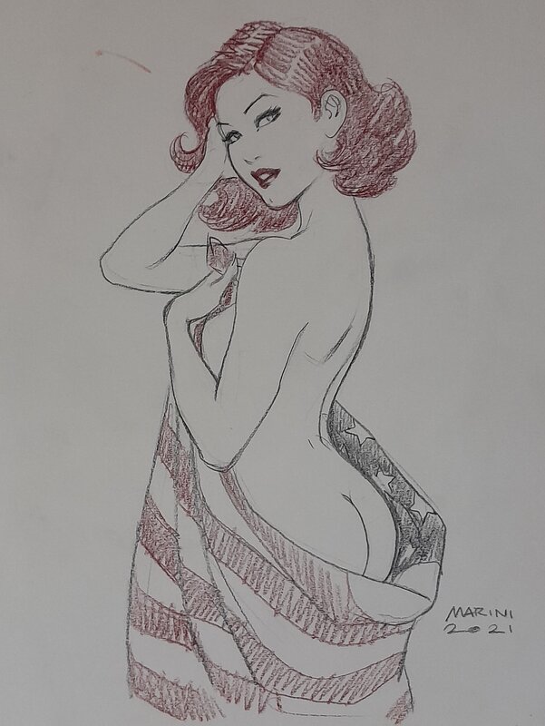 Noir Burlesque by Enrico Marini - Original Illustration