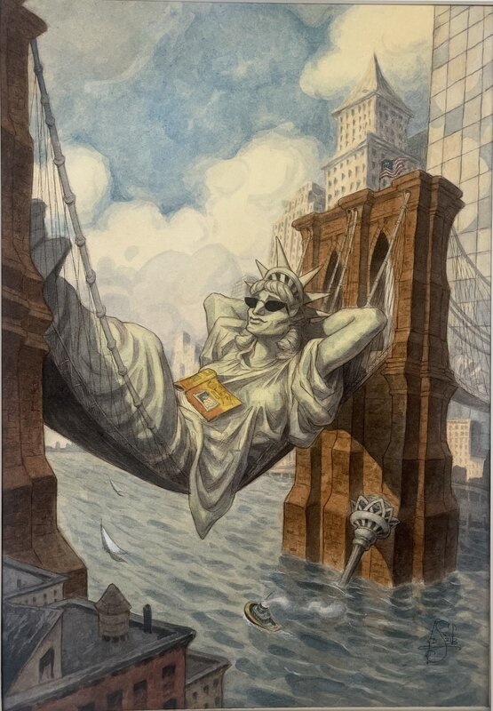 For sale - Peter De Sève, New Yorker cover 