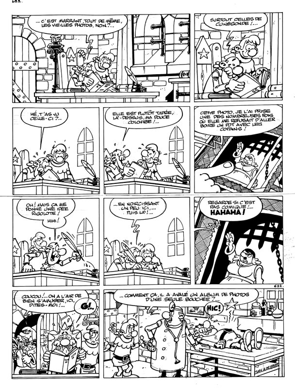 Turk, Bob De Groot, ROBIN DUBOIS planche originale album tome 13 - T'As d' Beaux Yeux, Tu Sais ...gag 622 - Comic Strip