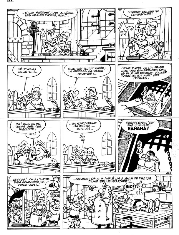 Turk, Bob De Groot, ROBIN DUBOIS planche originale album tome 13 - T'As d' Beaux Yeux, Tu Sais ...gag 622 - Planche originale