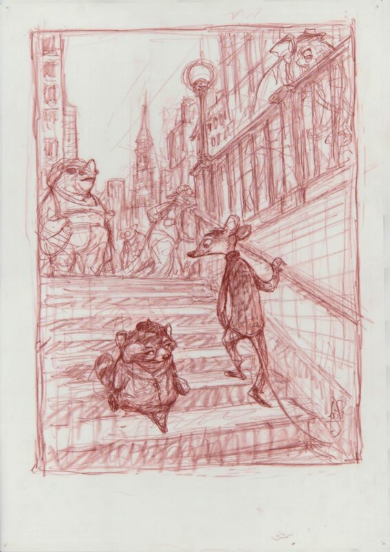 For sale - City Mouse 1 by Peter De Sève - Sketch