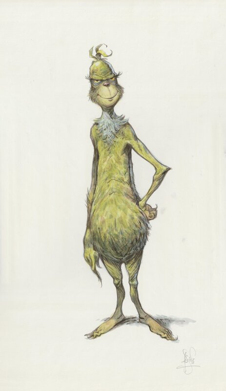 For sale - Standing Grinch by Peter De Sève - Sketch
