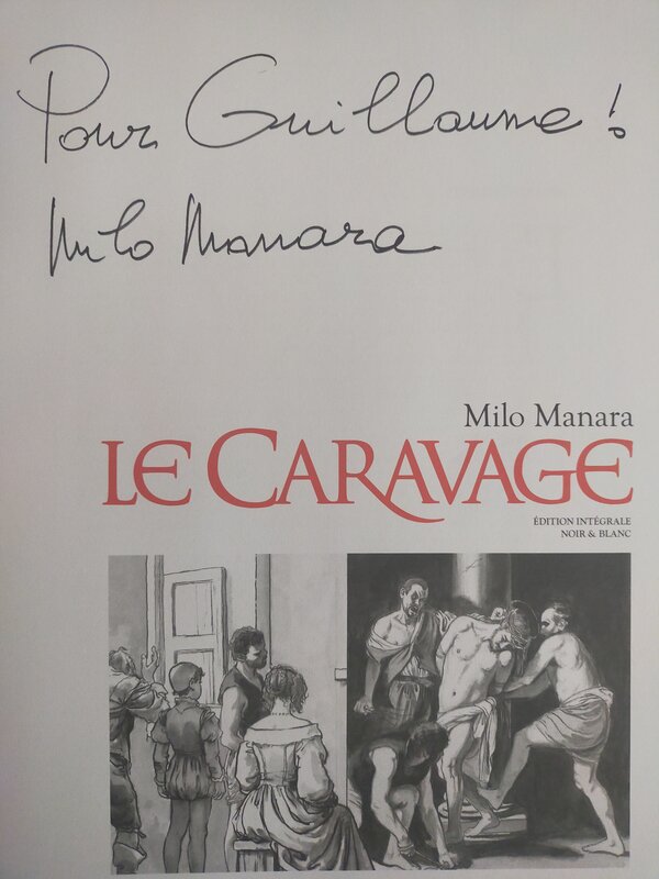 Milo Manara, Signature, le Caravage TL - Sketch