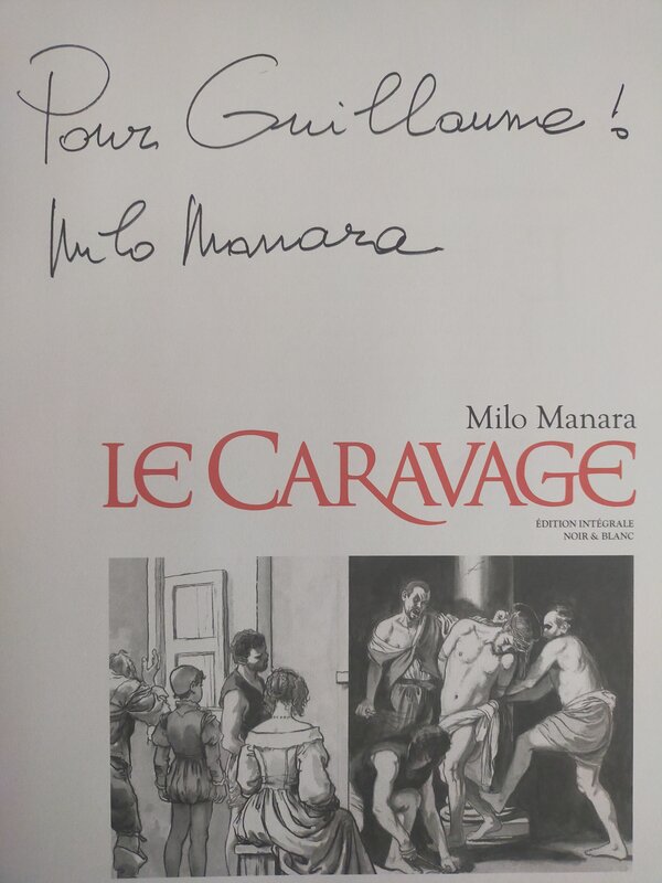 Milo Manara, Signature, le Caravage TL - Dédicace