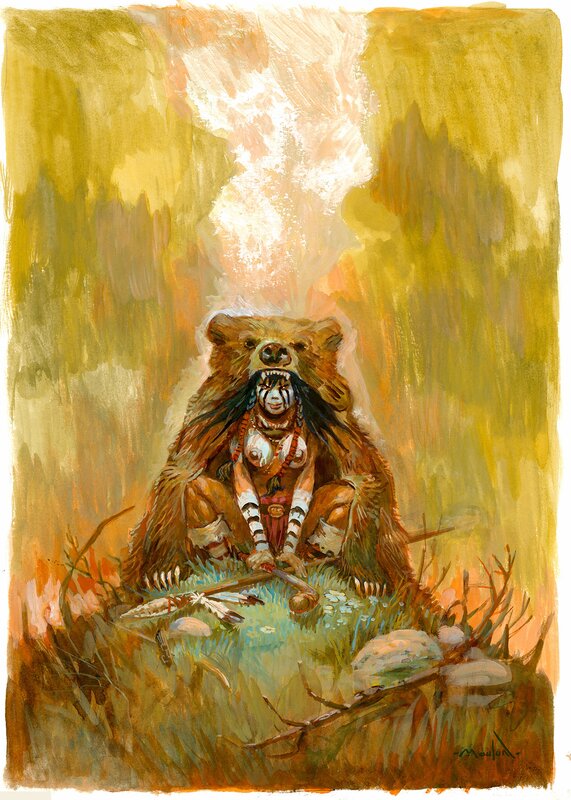 Guerrière de l’Ours by Régis Moulun - Original Illustration