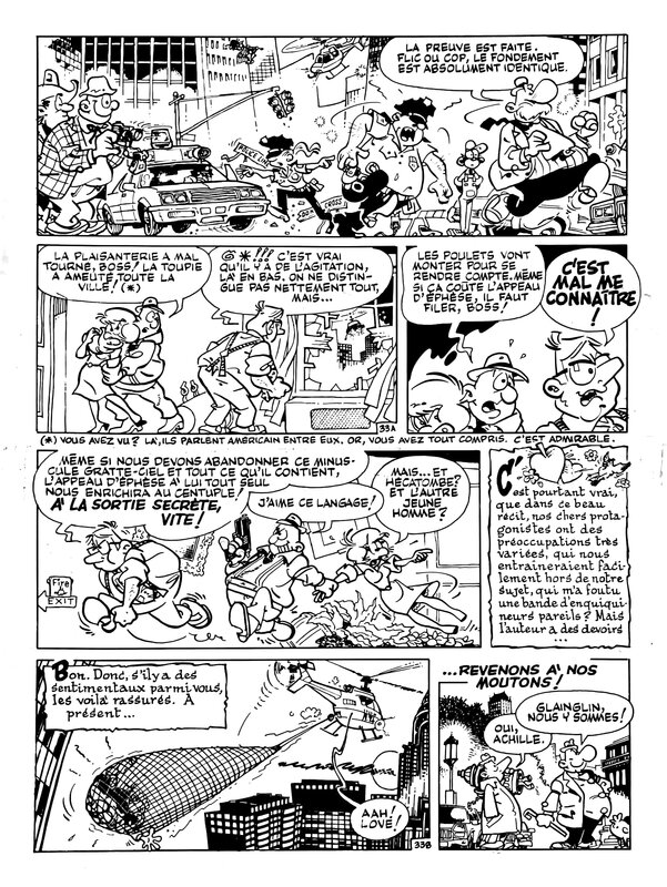 For sale - Greg, ACHILLE TALON - album Achille Talon et l'Appeau d'Ephèse - planche originale n°33  (1991) - Comic Strip