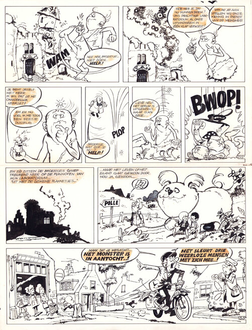 Jan Kruis | 1969 | Sjors en Sjimmie Raadsels op Schiermeeuwenoog - Planche originale