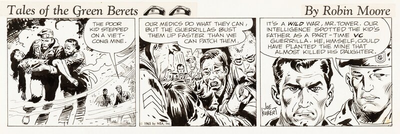 Joe Kubert, Tales of the Green Berets . 4eme semaine 5eme Jour .( 1965 ) - Comic Strip