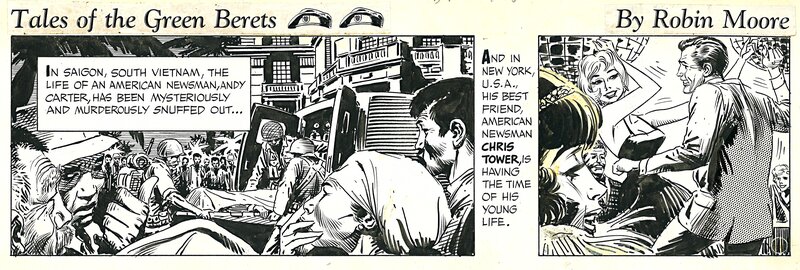 Joe Kubert, Tales of the Green Berets strip N° 1 . - Planche originale