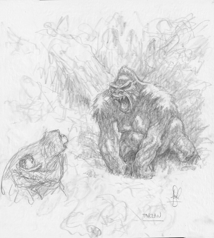 For sale - Tarzan 3 by Peter De Sève - Sketch