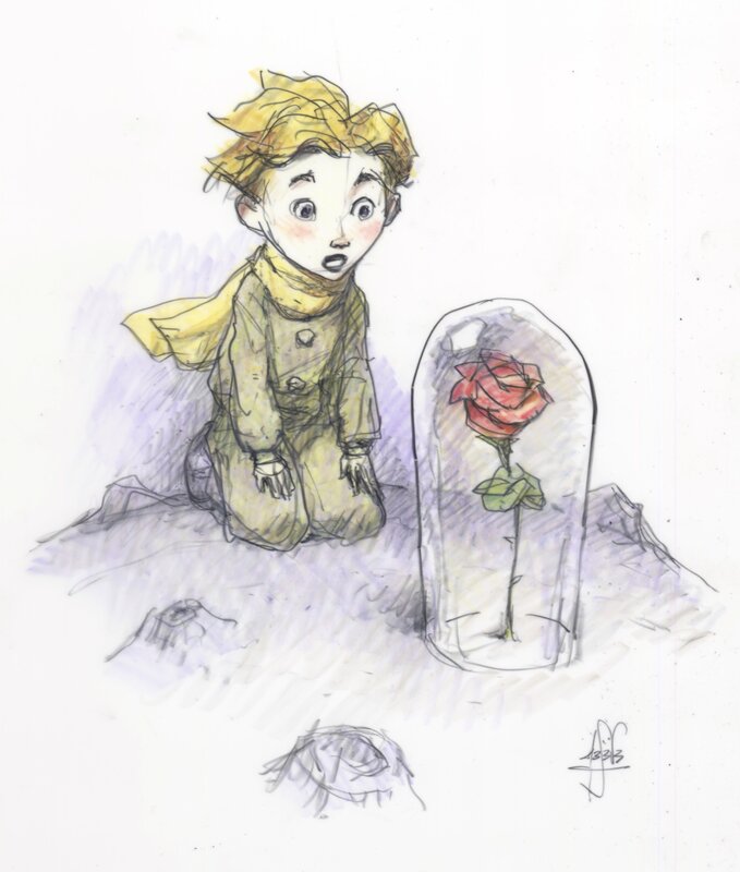 En vente - Peter De Sève, The Little Prince, Colored - Dédicace
