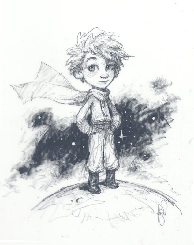For sale - Peter De Sève, The Little Prince, Stars - Sketch