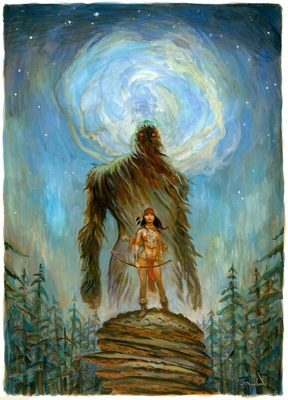Sasquatch Warrior by Régis Moulun - Original Illustration