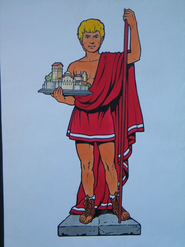 Jacques Martin, Alix VILLA LAURENTINE 1982 - Original Illustration