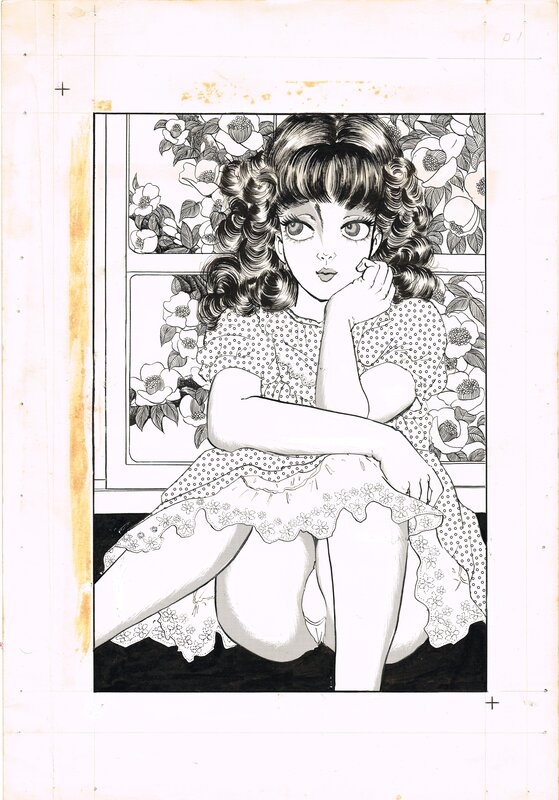 Hentai manga cover page by Shinobu Izuishu - Planche originale