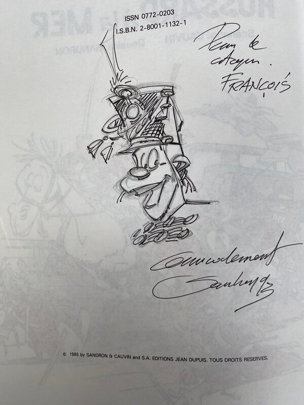 Jacques Sandron, illustration originale, notre fier Hussard pour l'album 