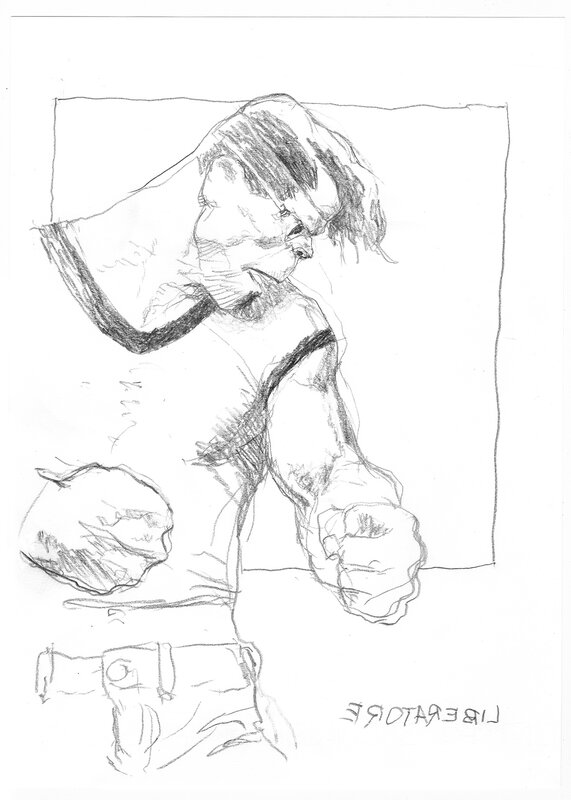 En vente Sinistra 2 par Liberatore Illustration originale