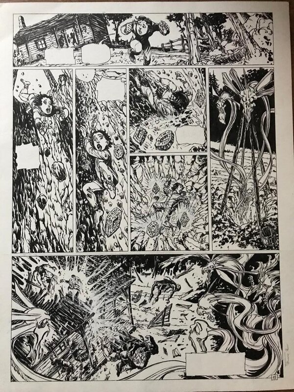 La piste des ombres par Tiburce Oger - Planche originale